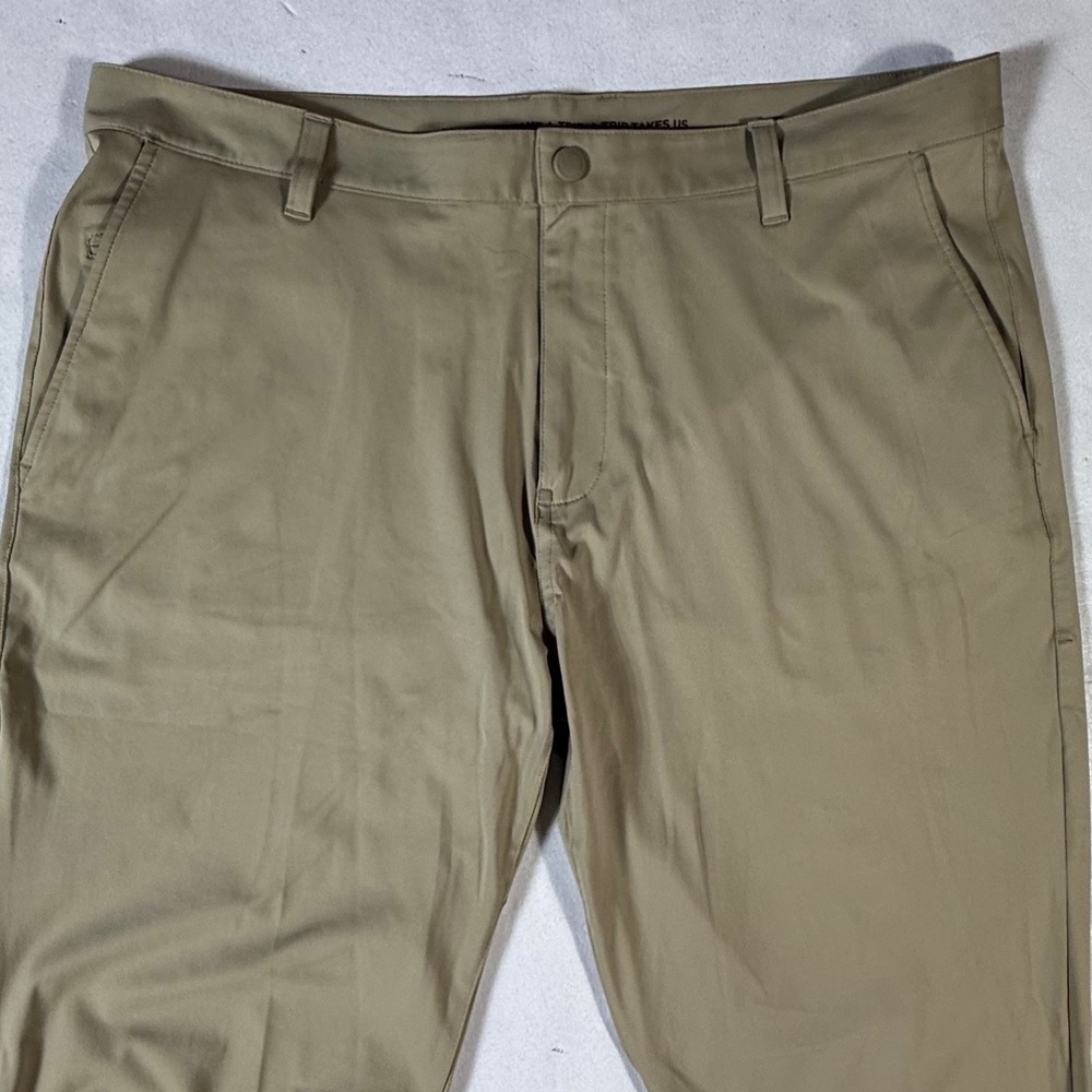 Rhone Commuter Pants‎ Khaki Straight Fit Men's 38x33 Casual Stretch Tan